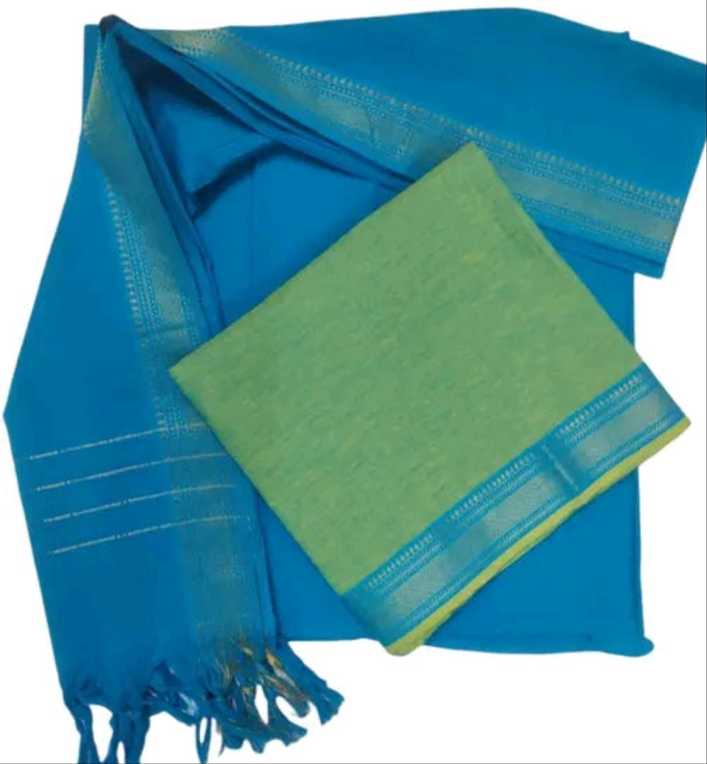 Mangalagiri Cotton unstitched salwar material