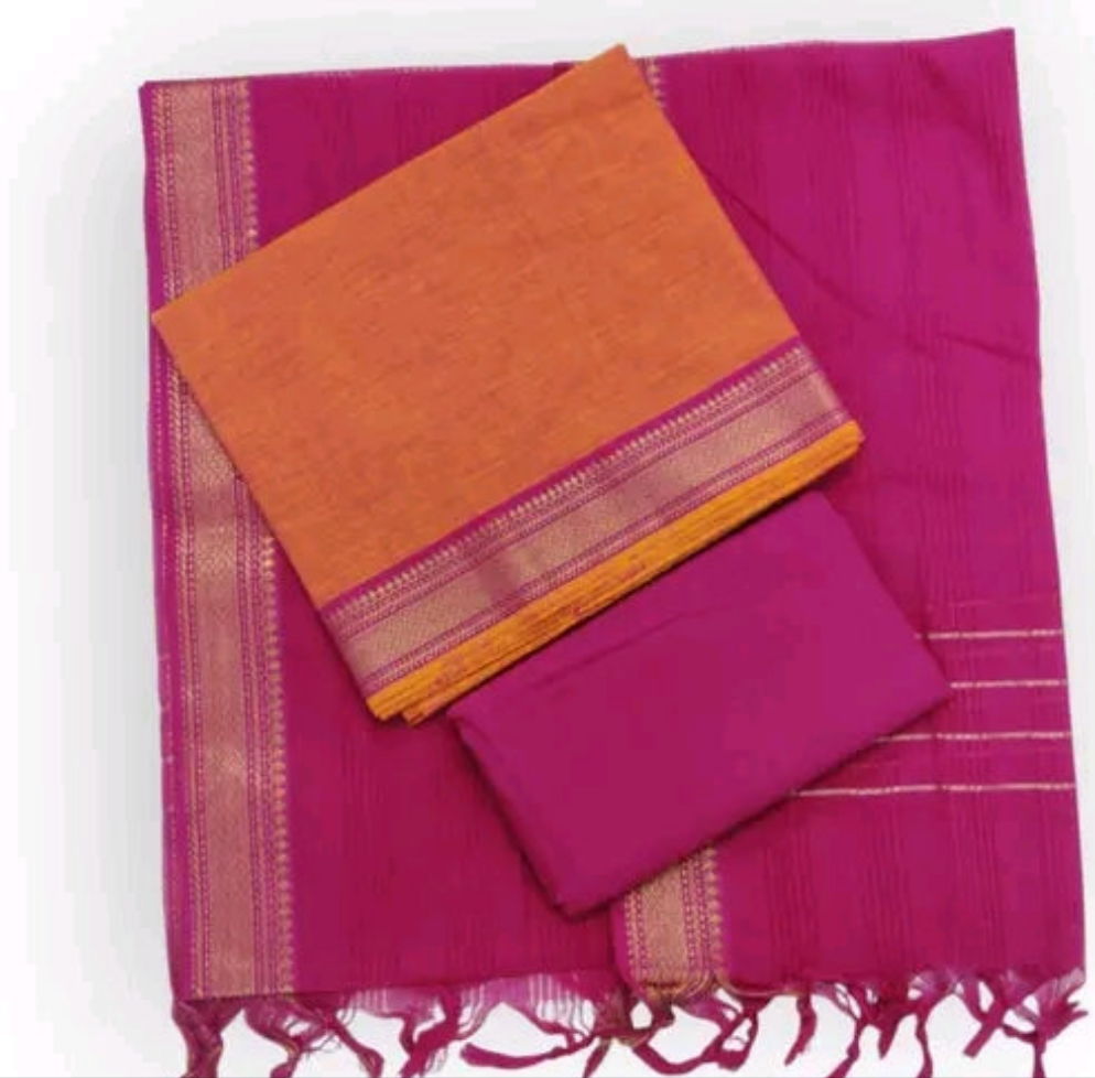 Mangalagiri cotton unstitched salwar material