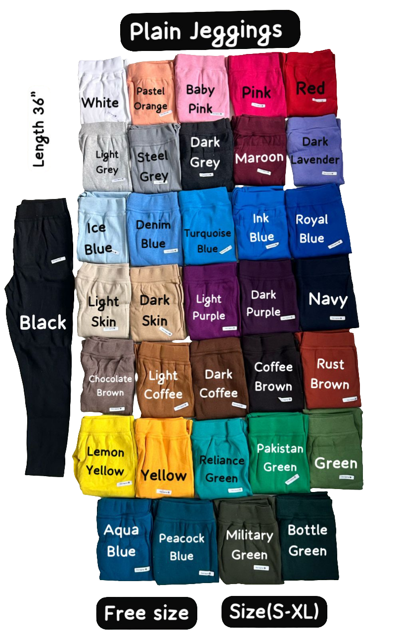 Plain Jeggings - FREE SIZE