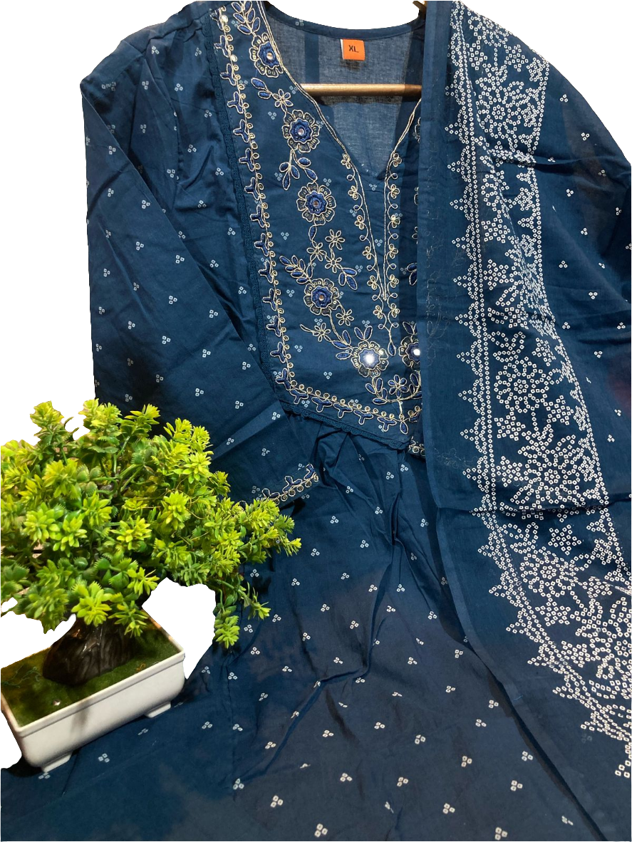 Japuri Cotton Kurthi Pant Suit sets BTJC001