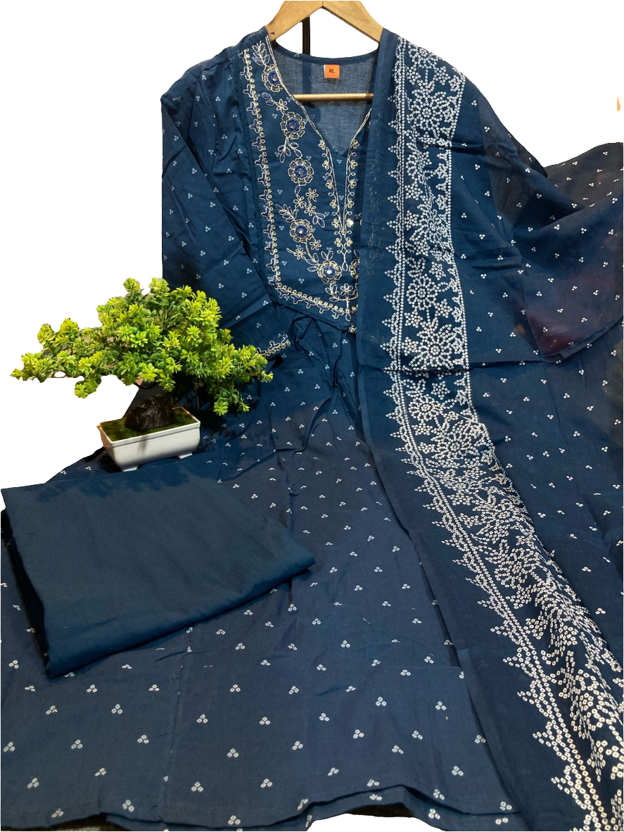 Japuri Cotton Kurthi Pant Suit sets BTJC001