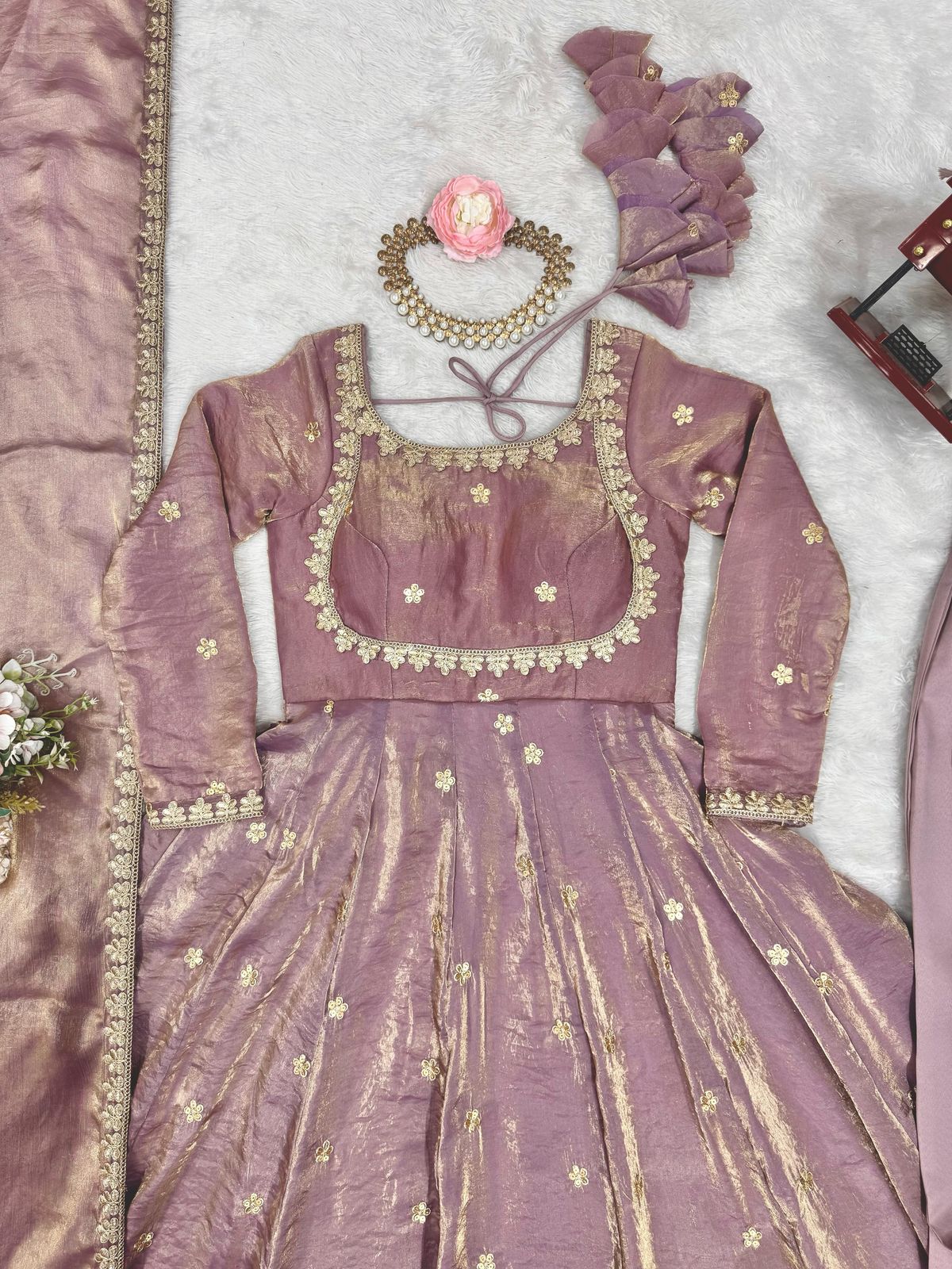 Ethnic Silk Anarkali Gown