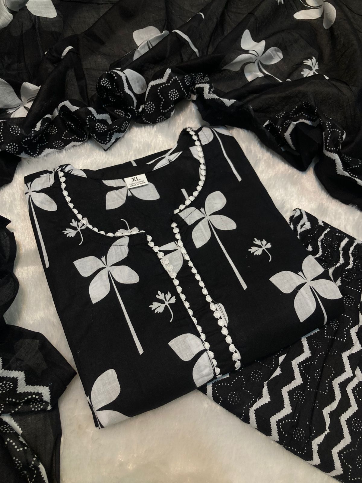 Jaipuri Cotton 3 peice sets - CS002