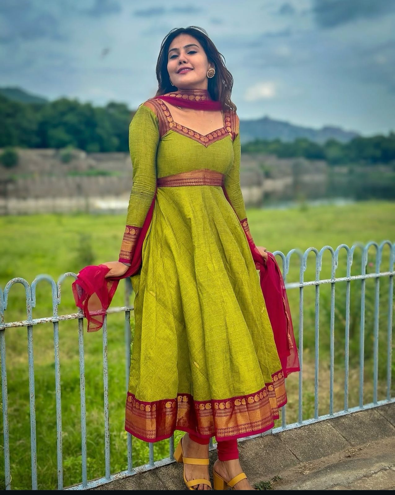 Silk Kurthi With Duppatta