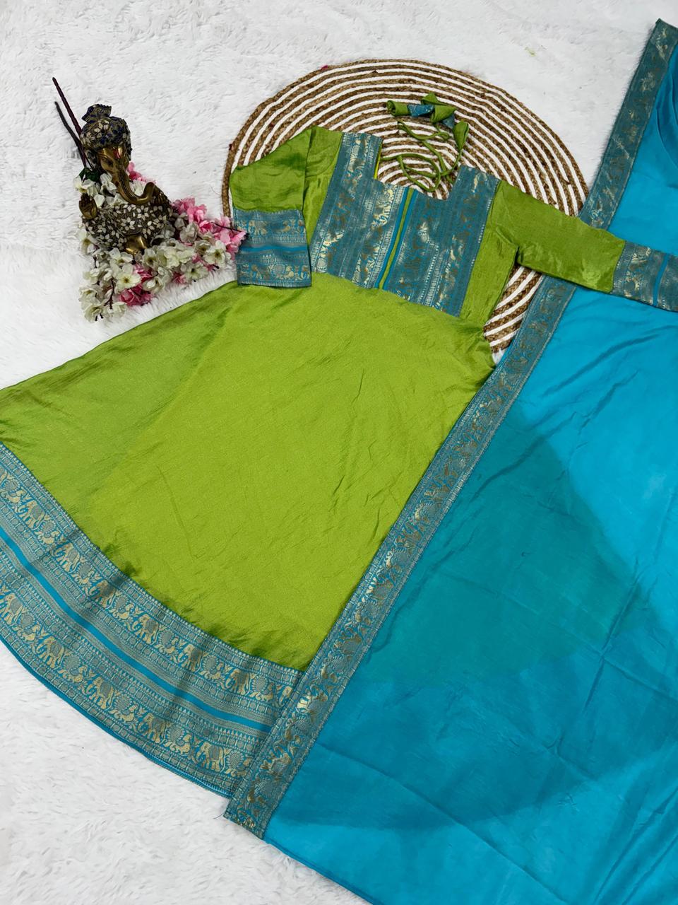 Silk Kurthi With Duppatta