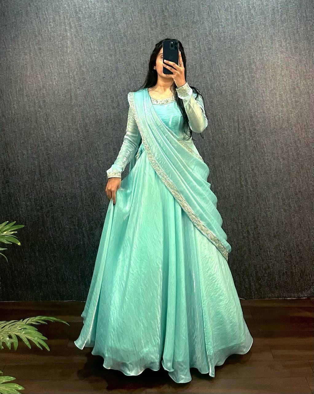 EMBROIDERY ETHNIC WEAR GOWN