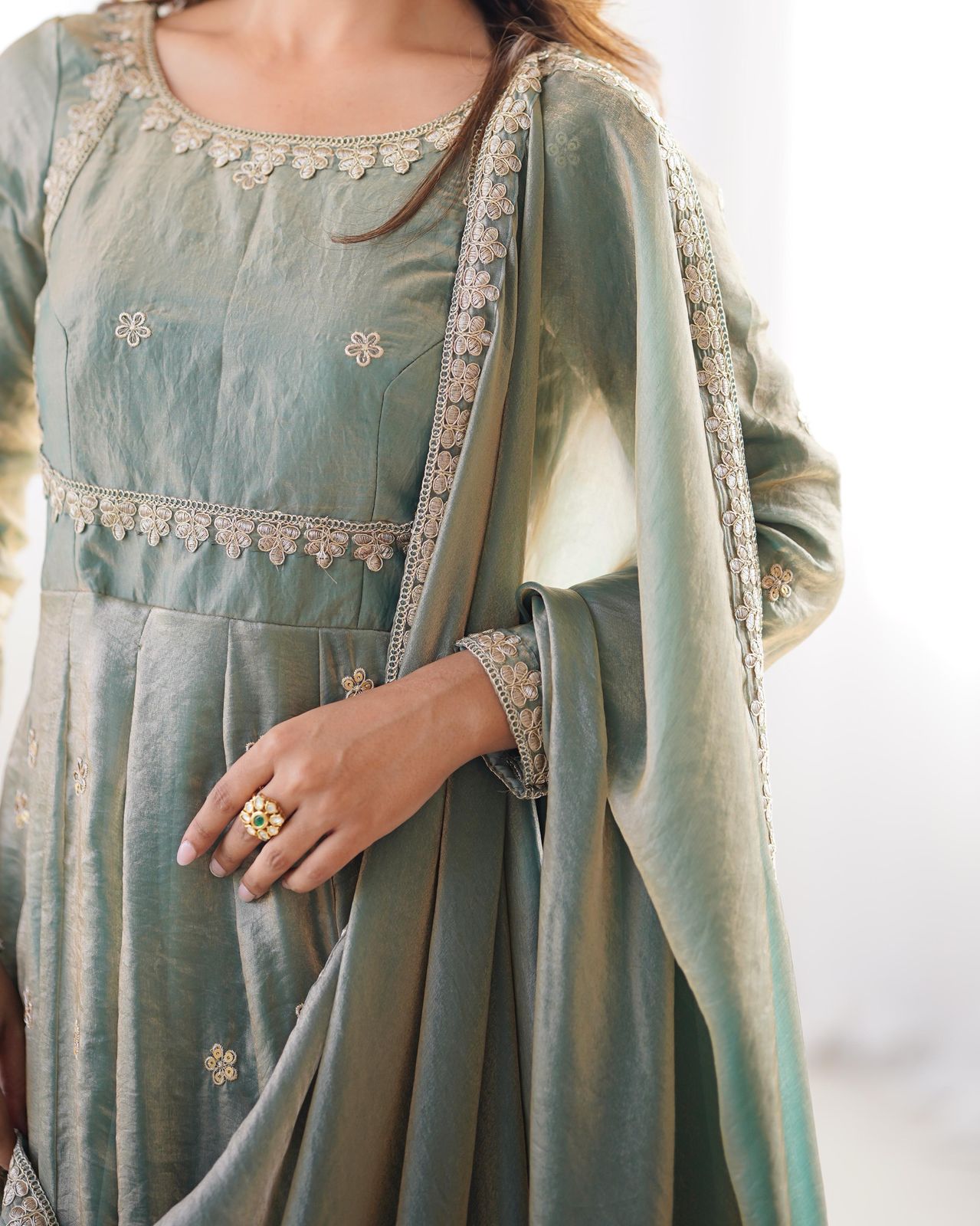 Ethnic Silk Anarkali Gown