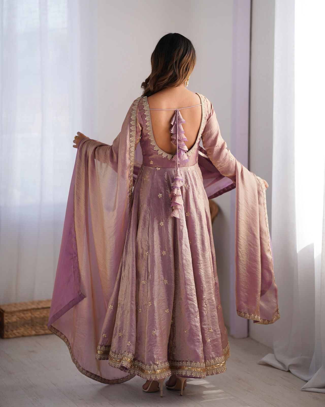 Ethnic Silk Anarkali Gown