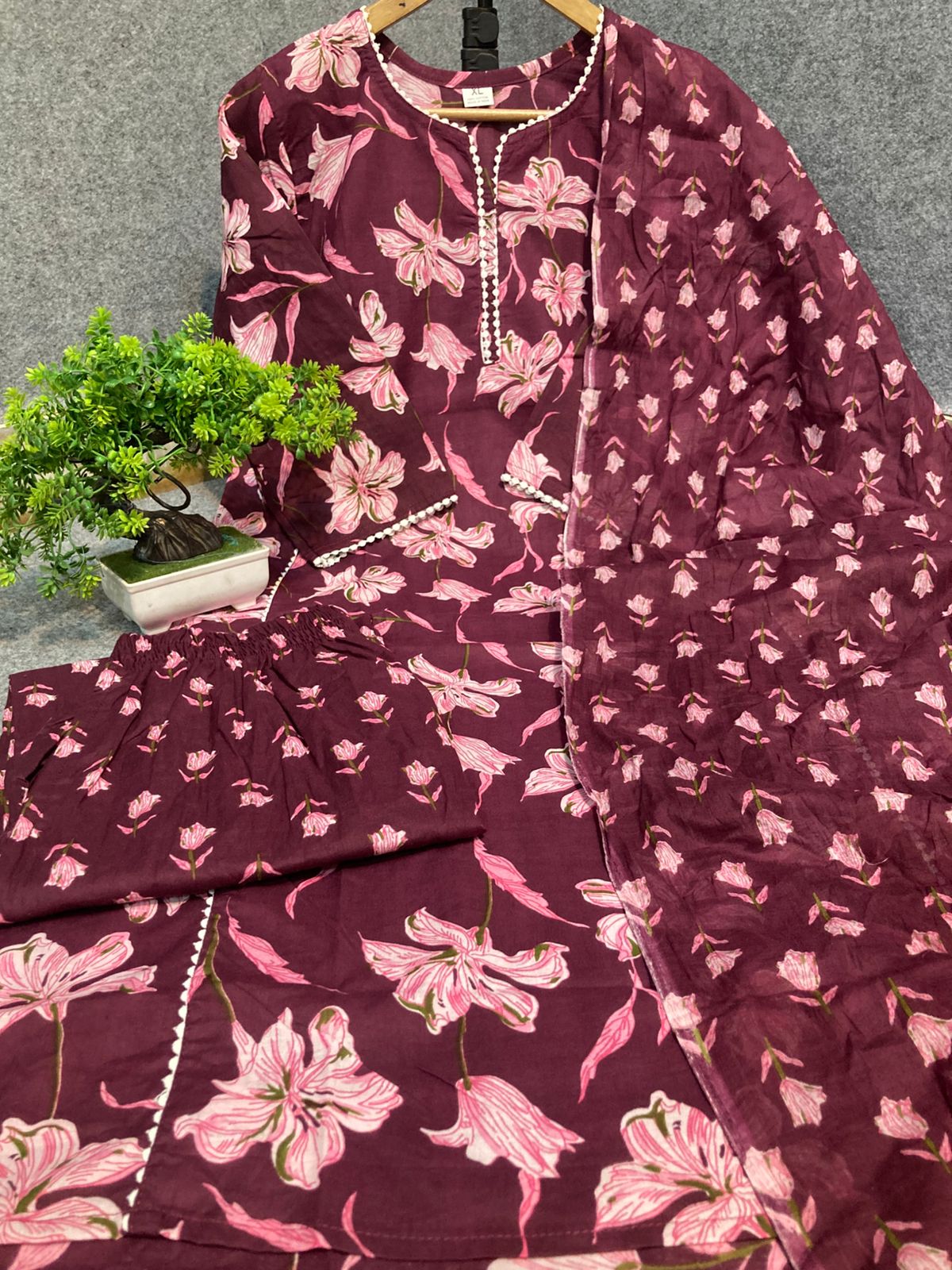 Jaipuri Cotton 3 peice sets - CS004