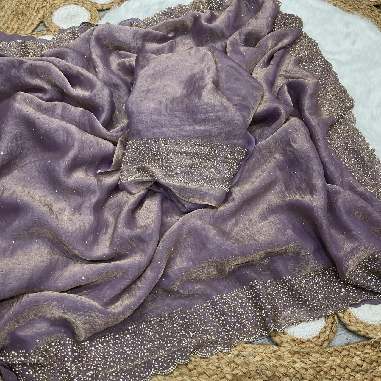 Space silk designer saree