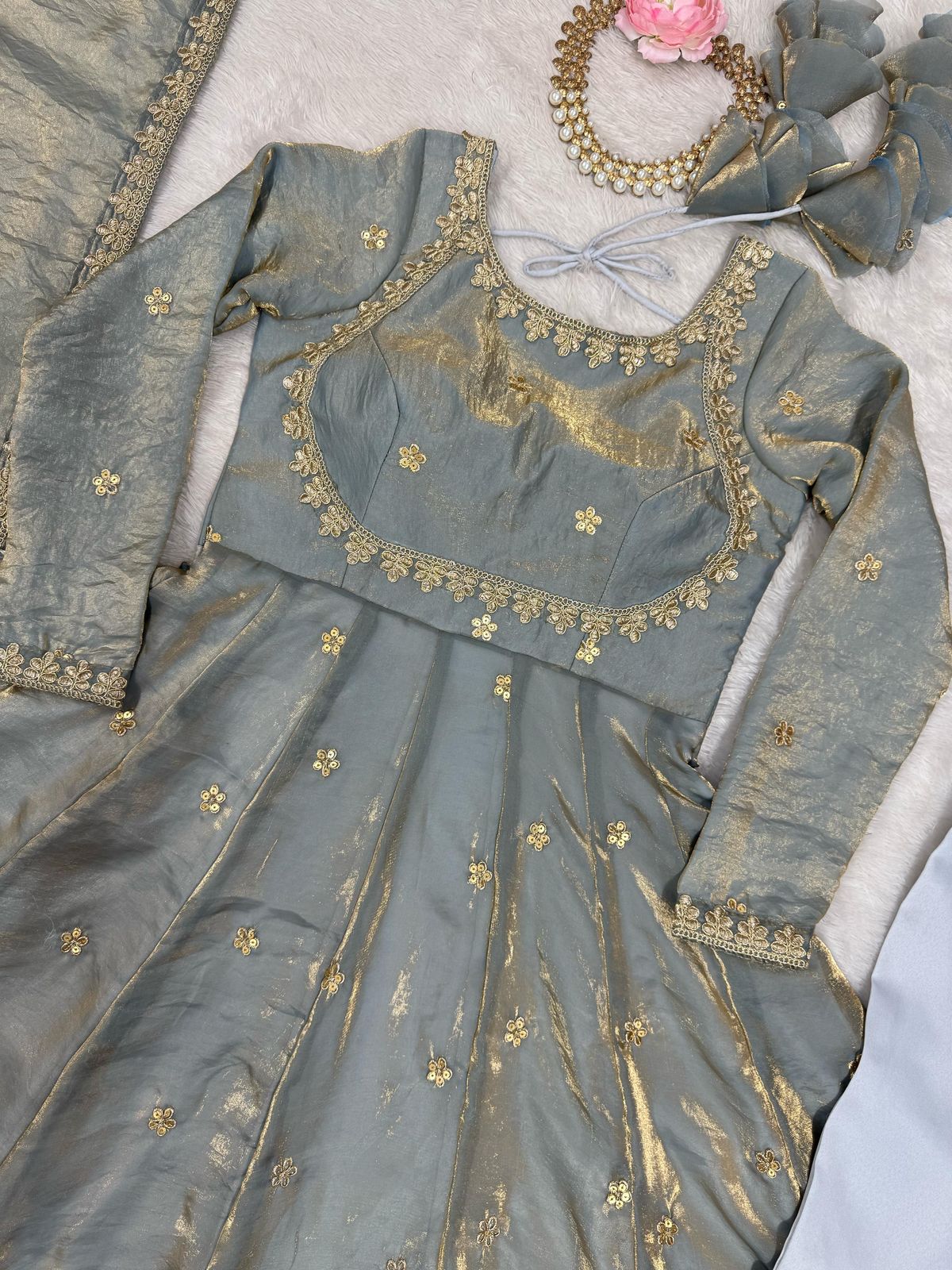 Ethnic Silk Anarkali Gown
