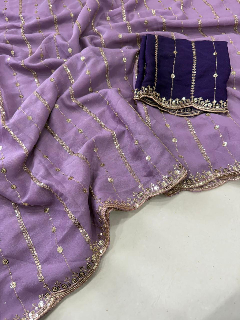 ✨ New Arrival – Designer Star Georgette Saree
