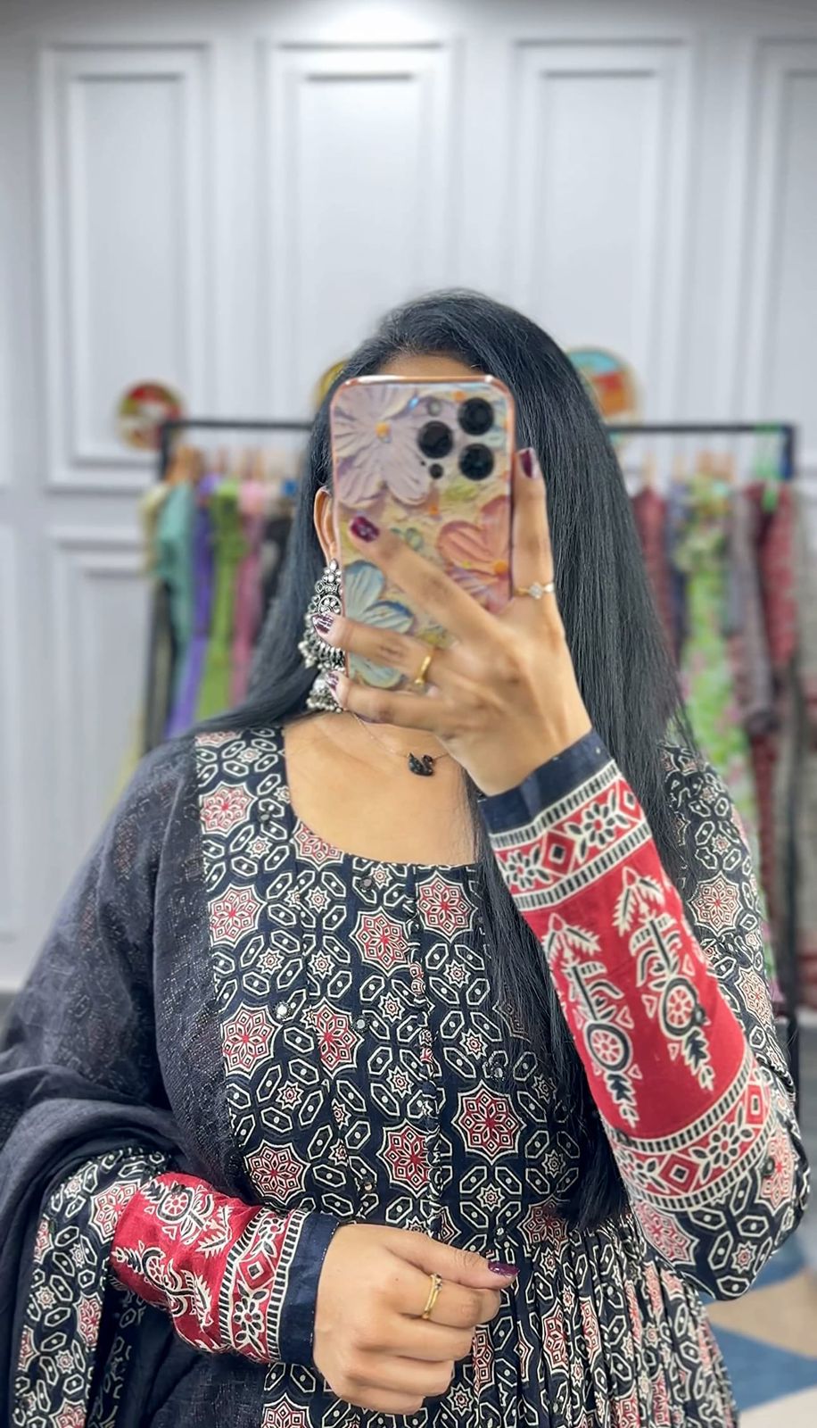 Kalamkari Anarkali Gown