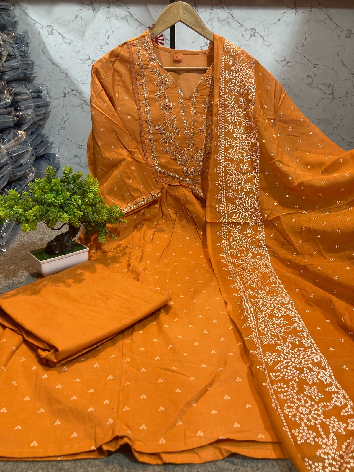 Jaipuri cotton Kurthi pant suit sets BTJC003
