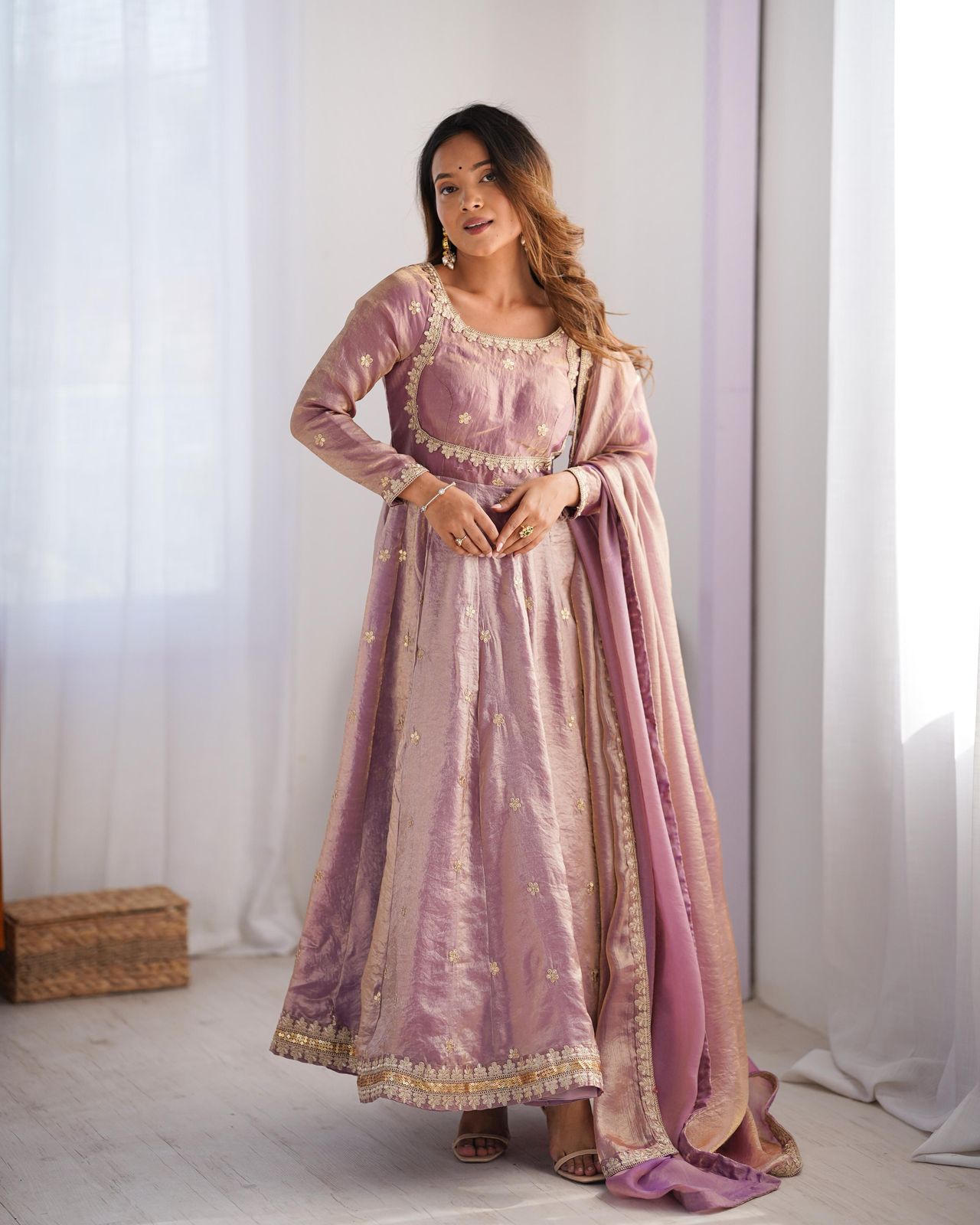 Ethnic Silk Anarkali Gown