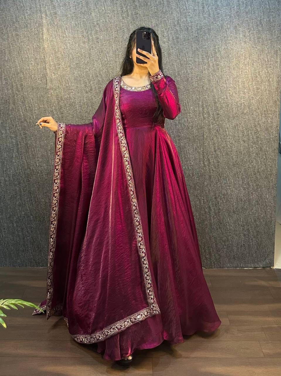 EMBROIDERY ETHNIC WEAR GOWN