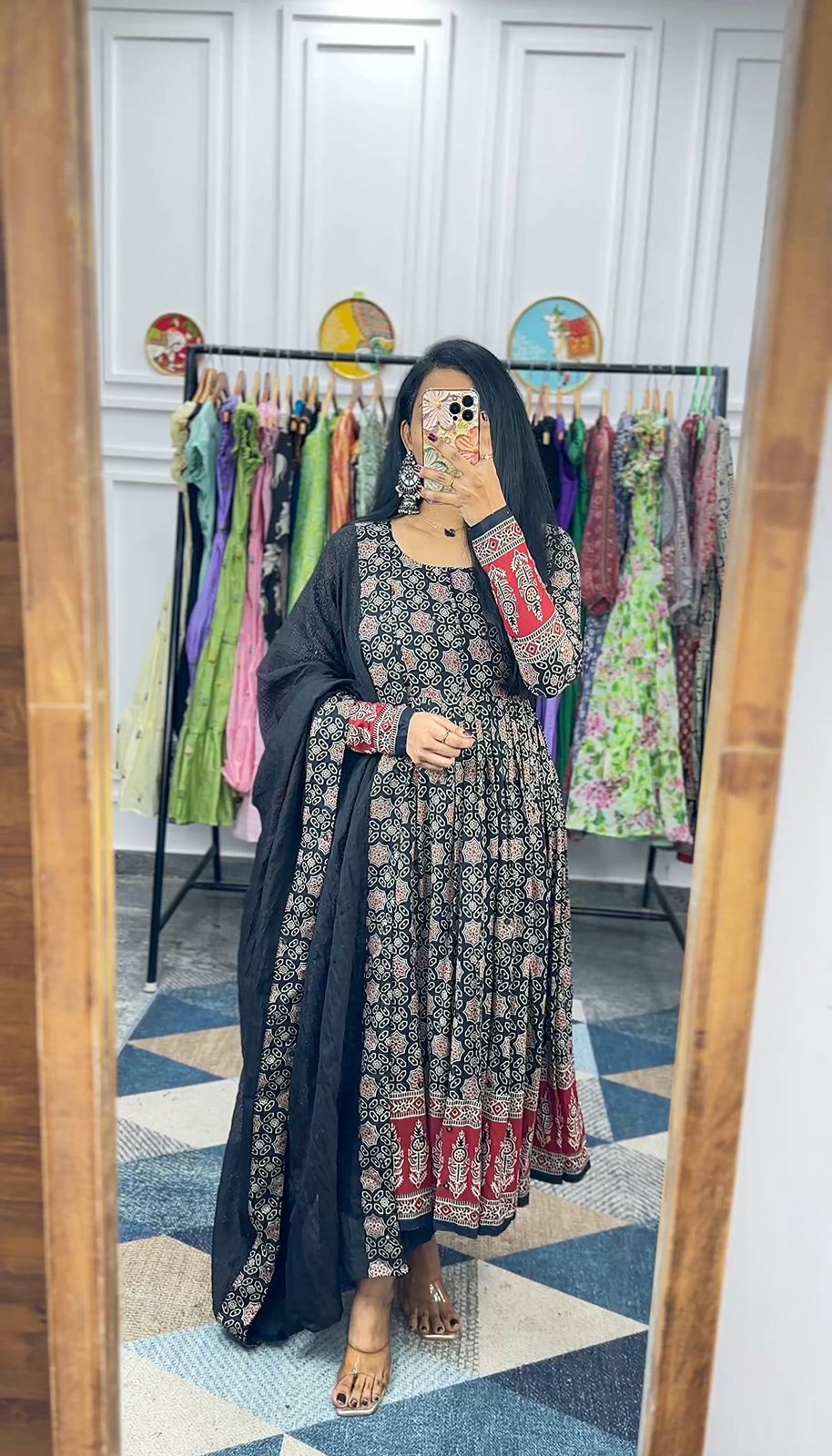 Kalamkari Anarkali Gown