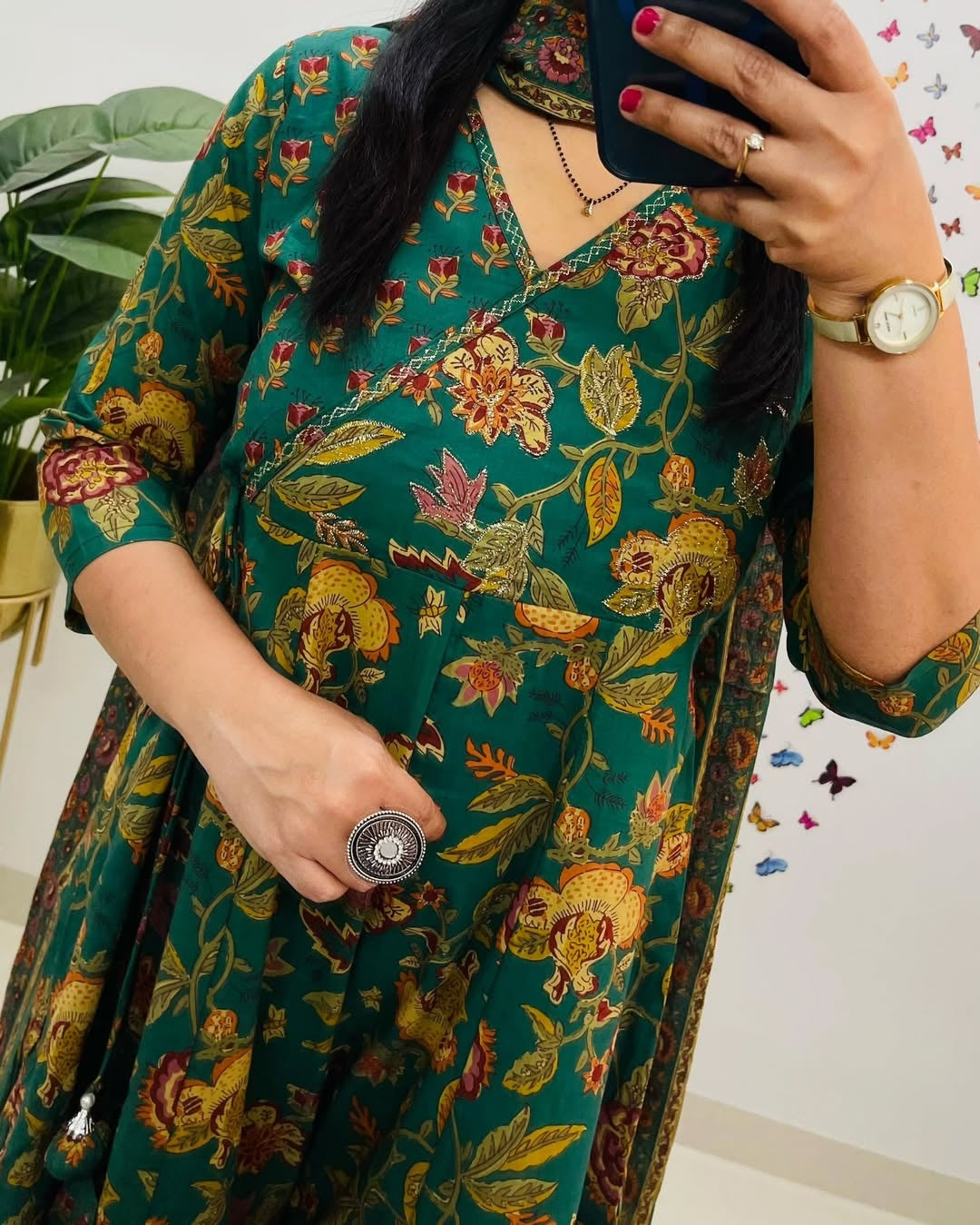 Premium Jaipuri Ajrak 3 pc kurthi sets