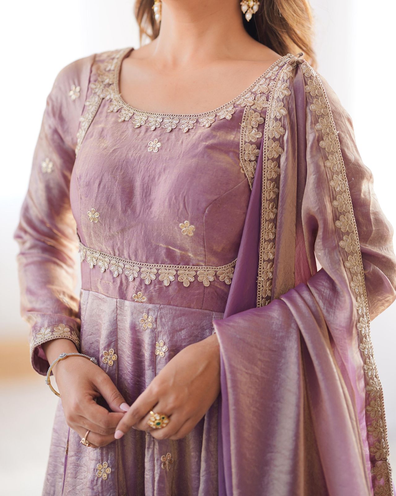 Ethnic Silk Anarkali Gown