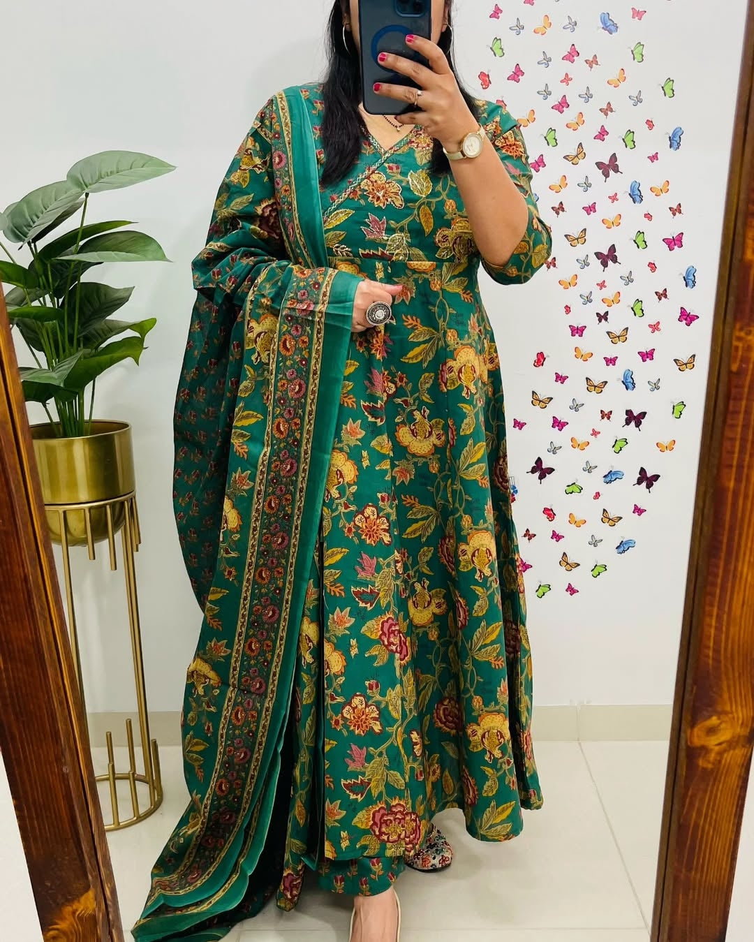 Premium Jaipuri Ajrak 3 pc kurthi sets