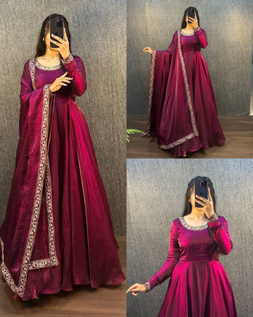 EMBROIDERY ETHNIC WEAR GOWN