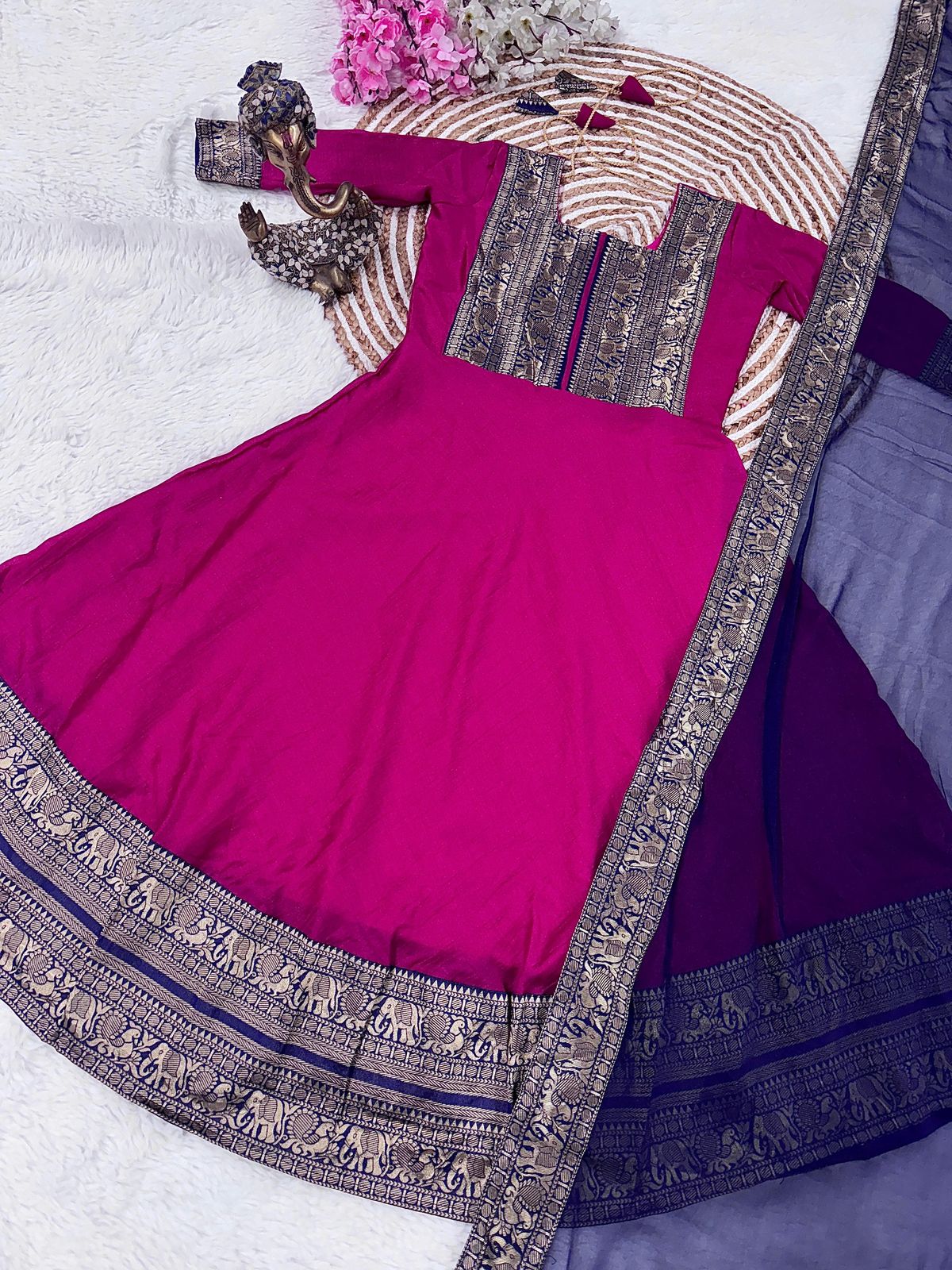 Silk Kurthi With Duppatta