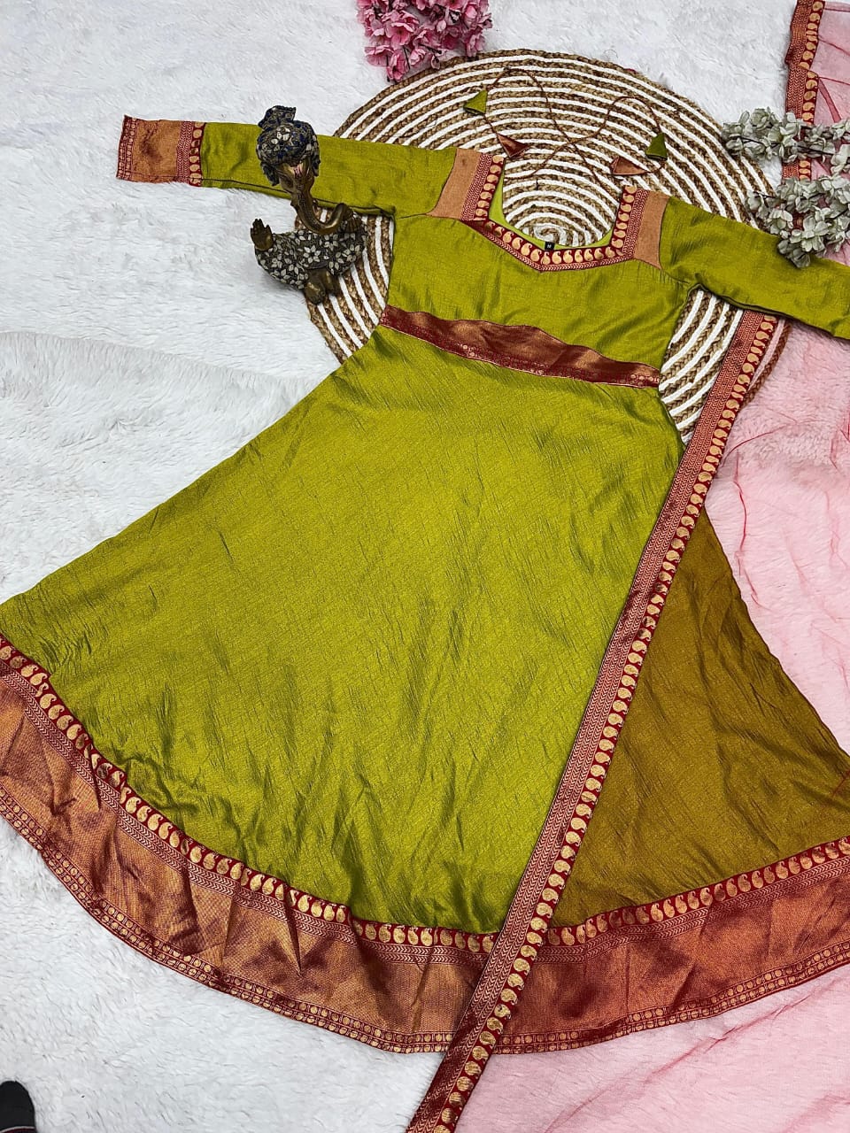 Silk Kurthi With Duppatta