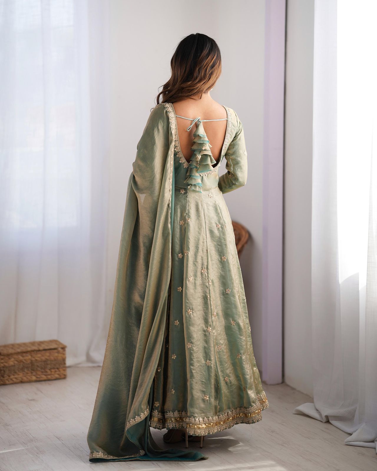 Ethnic Silk Anarkali Gown