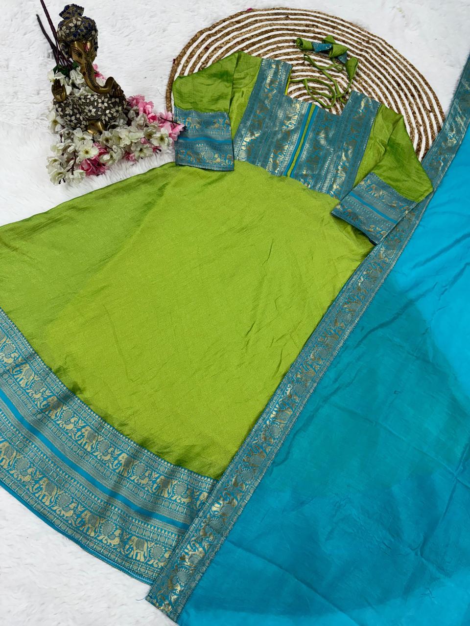 Silk Kurthi With Duppatta