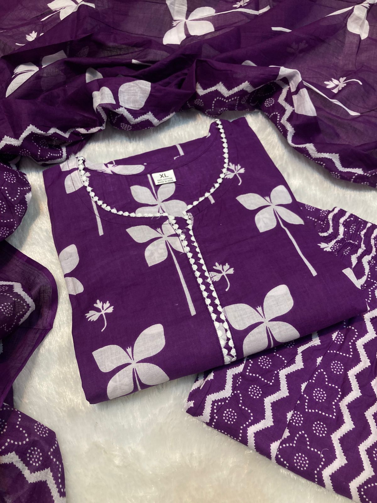 Jaipuri Cotton 3 peice sets - CS008