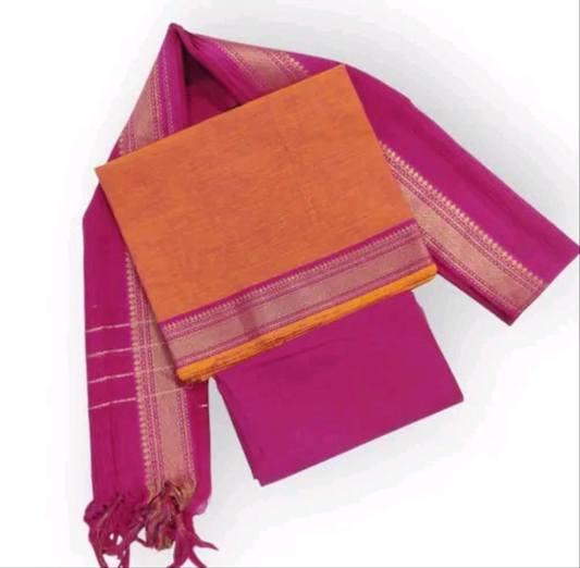 Mangalagiri cotton unstitched salwar material