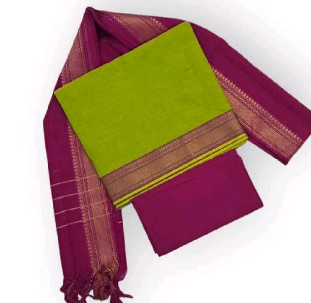 Mangalagiri Cotton unstitched salwar material