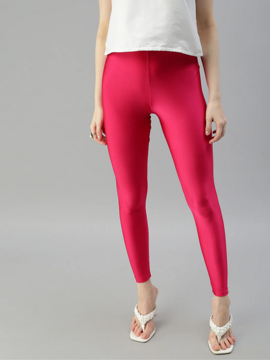 Shimmer Leggings - Fushia Pink