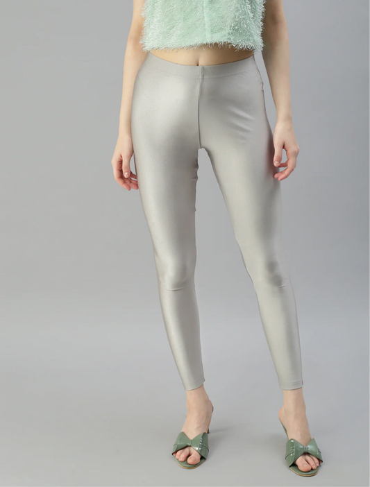 Shimmer Leggings - Super Sliver
