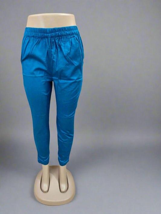 Metallic pant - Peacock Blue