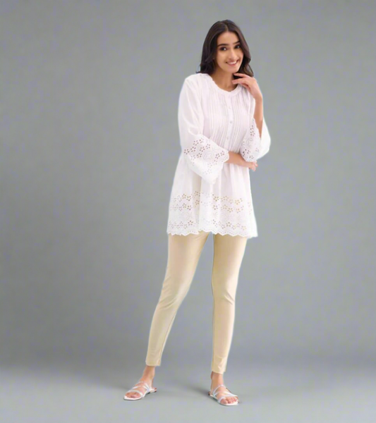 Shimmer Leggings - Dark Cream