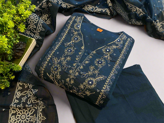 Japuri Cotton Kurthi Pant Suit sets BTJC001