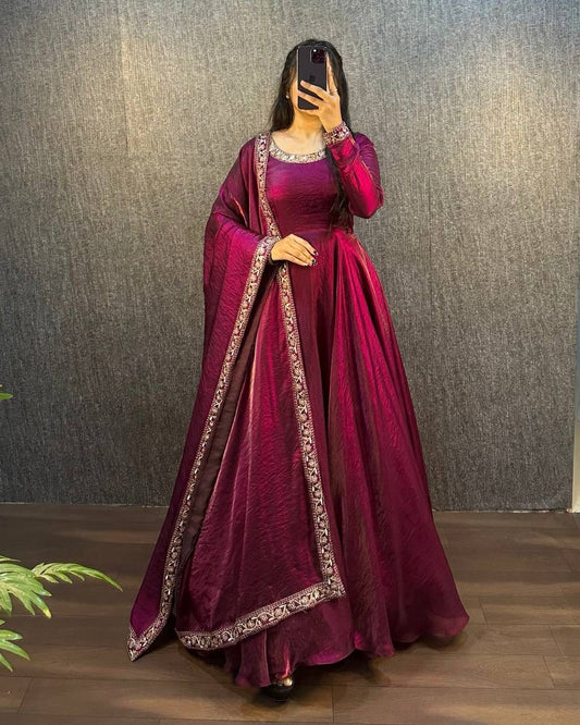 EMBROIDERY ETHNIC WEAR GOWN