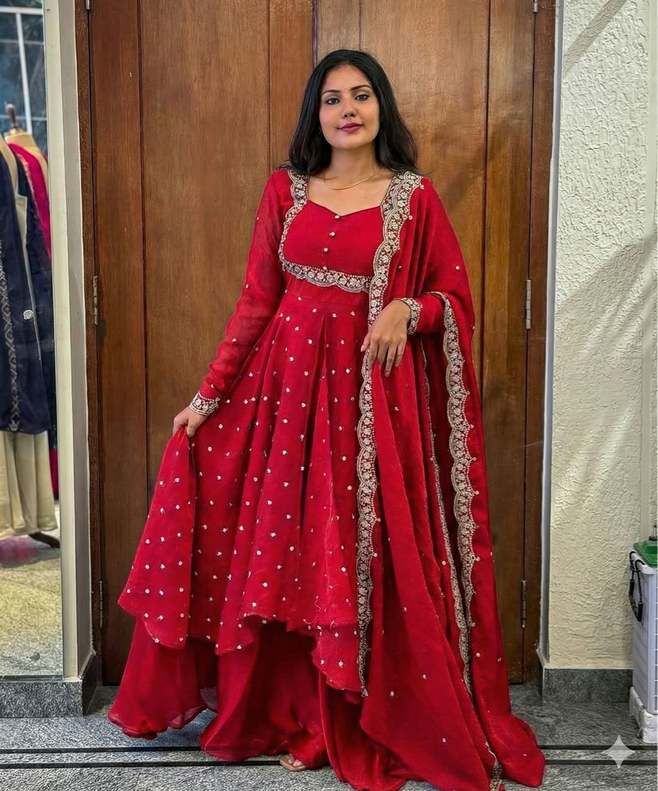 Stunning Cape Top, Skirt With Duppatta set