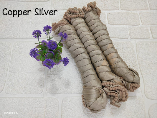 Shimmer Dupatta - Copper Silver - BT054