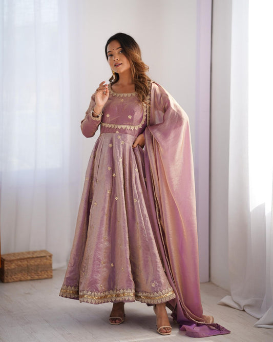 Ethnic Silk Anarkali Gown