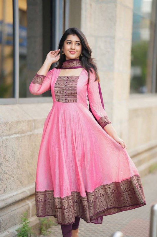 Silk Kurthi With Duppatta