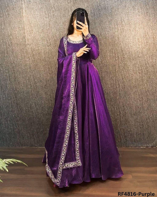 EMBROIDERY ETHNIC WEAR GOWN