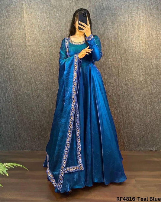 EMBROIDERY ETHNIC WEAR GOWN