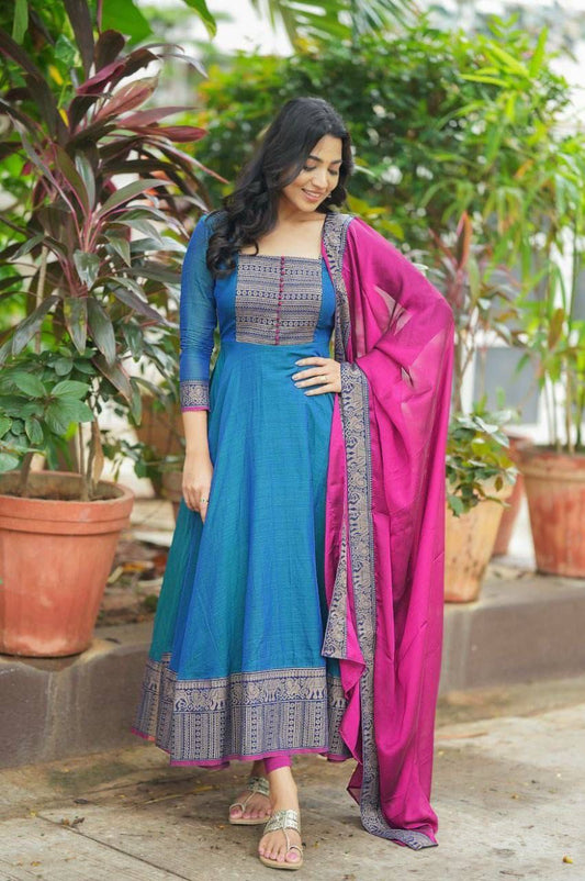 Silk Kurthi With Duppatta