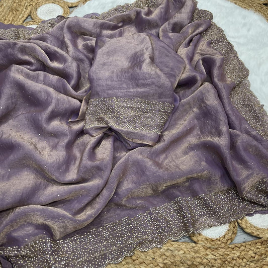 Space silk designer saree