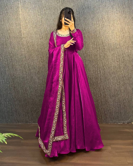EMBROIDERY ETHNIC WEAR GOWN