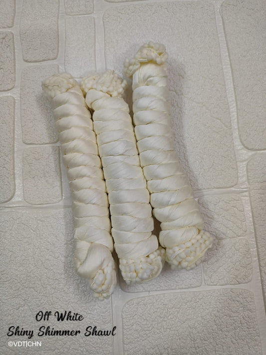 Shimmer Dupatta - Off White -BT032