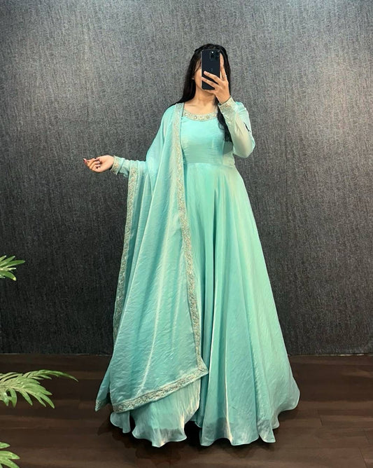 EMBROIDERY ETHNIC WEAR GOWN
