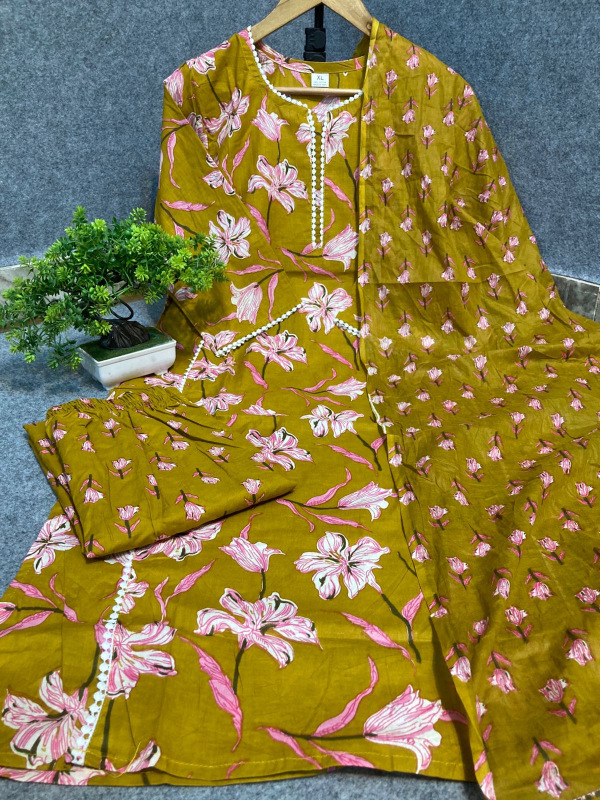 Jaipuri Cotton 3 peice sets - CS007